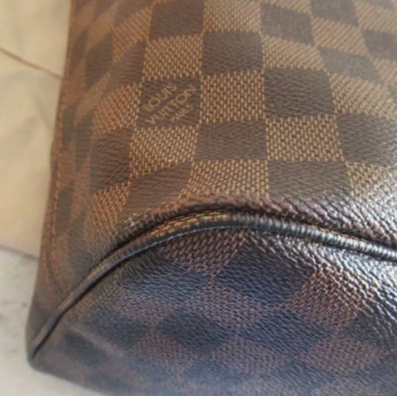 Traded LV Damier Ebene Neverfull MM Rose Ballerine Pink with Pouch - Picture 5 of 12